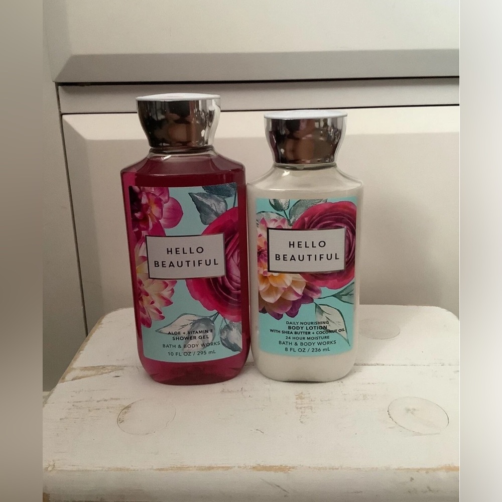 Bath & Body Works HELLO BEAUTIFUL 2pc Set Body Lotion and Shower Gel Wash new